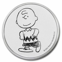 Peanuts Charlie Brown 1 oz Silver Round BU in Capsule - £44.73 GBP