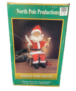 Gemmy Animated Santa Clause with List Sings Santa Clause is Coming to Town - $642.58 MXN