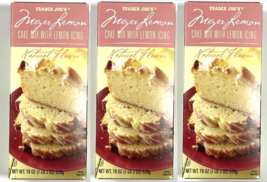 3x Trader Joe&#39;s Meyer Lemon Cake Mix w/Icing 19oz LIMITED SEASONAL 08/2025 - £25.11 GBP