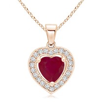 Authenticity Guarantee

ANGARA Natural 0.93 Ct Floating Ruby Heart Pendant wi... - $998.10