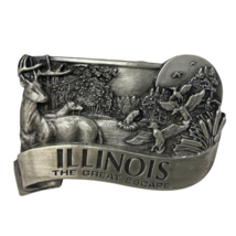 VTG Bergamot Brass Works Illinois The Great Escape Pewter Belt Buckle 1986 - $27.71