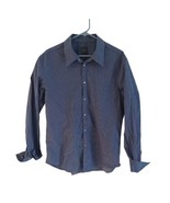 Vintage Armani Exchange Snap Buttons Blue  Hong Kong Button Up T-Shirt-S... - $39.59