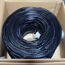 Cat5E Cable Utp 1000Ft Black Wire Bulk Ethernet Lan Network Cat5 1000 Rj45 - $106.99