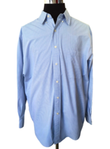 Eddie Bauer Shirt Men&#39;s Size Large Button Front Blue/White Checks Long Sleeves - $21.78