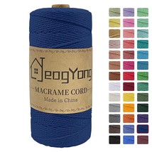 Macrame Cord 2Mm X 218 Yards, 3-Strand Twisted Natural Cotton Rope, Cott... - £14.38 GBP