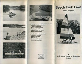 Beech Fork Lake West Virginia Brochure and Map 1970&#39;s Corps of Engineers - $24.72