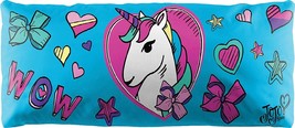 JoJo Siwa Unicorn Body Pillow Cover measures 20 x 54 inches - £14.99 GBP