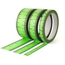 3 Pack Ruler Tape 1/2, 1, 1-1/2 Inch Masking Tape Measure, Repeating 12I... - $20.15