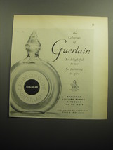 1958 Guerlain Shalimar Eau de Cologne Advertisement - £14.76 GBP