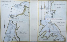 Tahiti, Raiatea, Huahine, map by Cook/Benard, 1774, Baye de Matavai a Ot... - £52.88 GBP