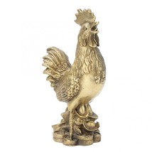 Vintage Metal Rooster Figurine For Good Luck - Office Decor For Desk - $24.76
