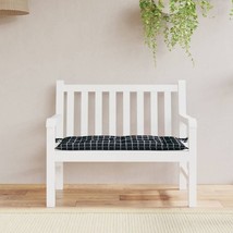  Garden Bench Cushion Black Check Pattern 39.4&quot;x19.7&quot;x2.8&quot; Oxford Fabric - $69.79
