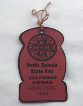 North Dakota State Fair 1938 Red Ribbon Award 4H Boys And Girls Grand Forks - $29.95