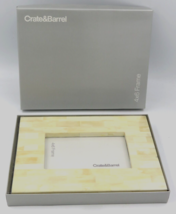 Crate &amp; Barrel White Bone Tapered Picture Frame 4x6 NEW RETIRED 2012 - £13.69 GBP