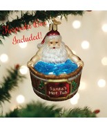 Santa&#39;s Hot Tub Old World Christmas Blown Glass Collectible Holiday Orna... - £21.13 GBP