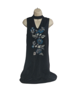 Kensie Shift Dress Size Small Black Floral Embroidered Sleeveless V Neck... - $31.30 CAD