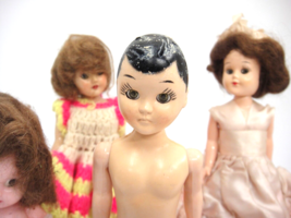 Vintage Lot of 4 Hard Plastic Dolls 3 Girls 1 Boy S&amp;E PMA Read Full Description - £11.44 GBP