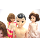 Vintage Lot of 4 Hard Plastic Dolls 3 Girls 1 Boy S&amp;E PMA Read Full Desc... - $13.95