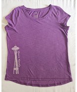 ACE Purple Seattle Space Needle Souvenir T-shirt Women&#39;s L READ - $13.66 CAD