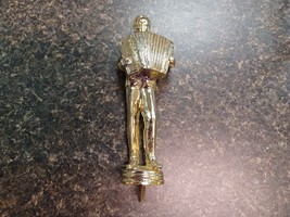 Vtg 1970s Accordion Trophy Topper 6.5&quot; Solid Metal Threaded Base #2 - $19.79