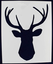 Buck-Deer Head Stencil F-Xlg-Mylar 14 Mil 15.6&quot;W X 19.50H - Painting /Crafts/ Te - £20.57 GBP