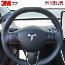 Tesla Model 3 /  Model Y Steering Wheel 3M 1080 Sticker Decal Wrap Overlay - £15.17 GBP