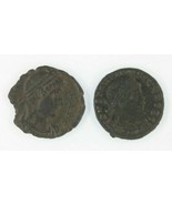 Ancient Roman 2-Coin Lot Emperor Constantine the Great &amp; Emperor Valens - $991.15 MXN