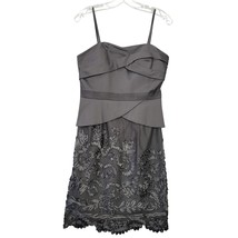 Alex Evenings Women Dress Size 6 Black Midi Stretch Preppy Lace Formal Strappy - £14.15 GBP