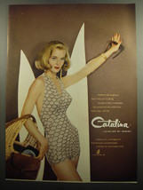 1957 Catalina Water Wisp Swimsuit Ad - Catalina lovelier by Design - £14.65 GBP