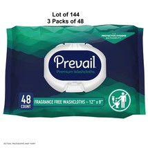 Prevail Personal Cleansing Wipe Adult Wipe Washcloth 8 x 12&quot; Unscented 1... - $23.75
