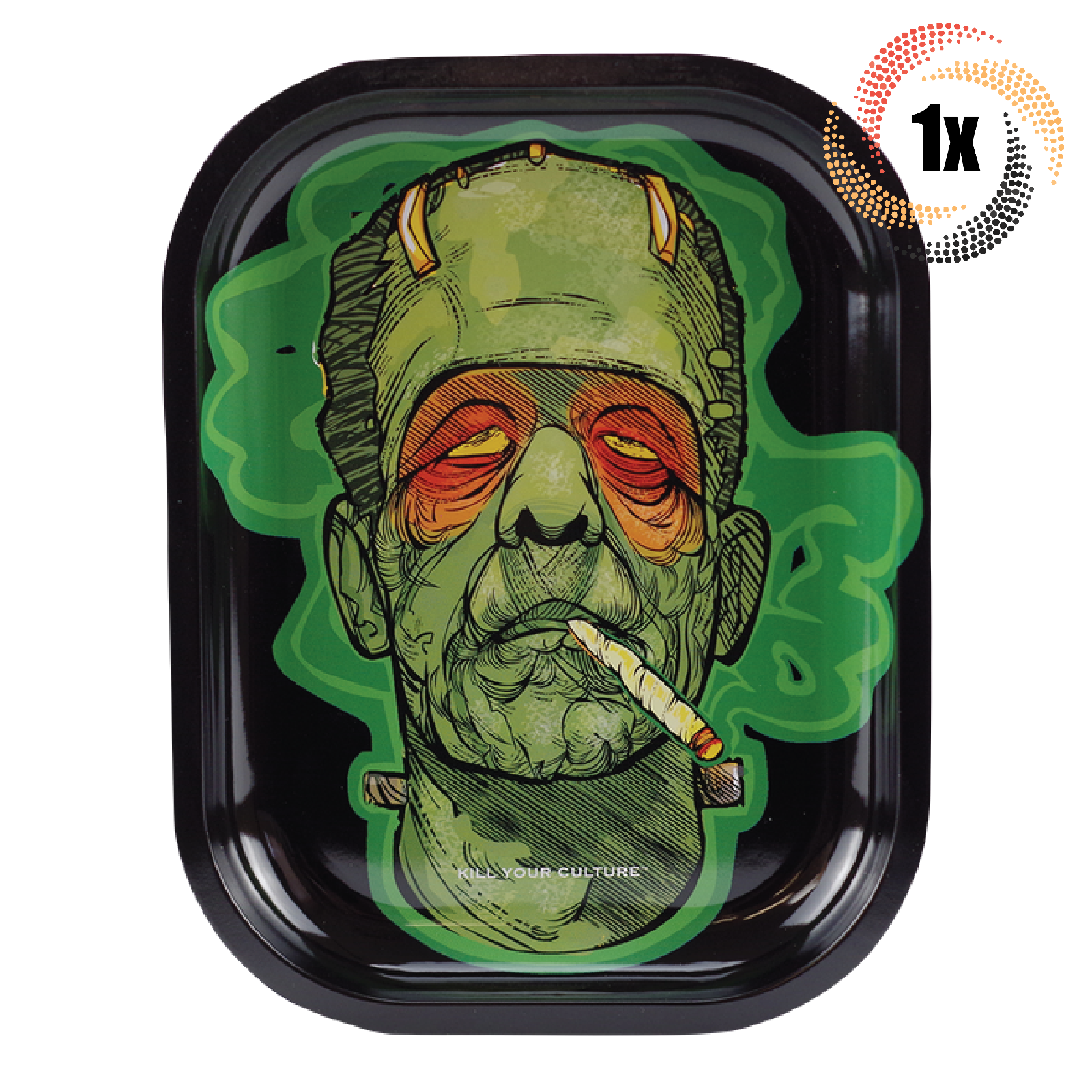 1x Tray Kill Your Culture Small Metal Smoking Rolling Tray | Frankenston... - $17.17