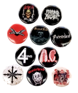 Lot of 10 Punk Rock Metal Psychobilly 1&quot; Pinback Buttons Motorhead Destr... - £7.36 GBP