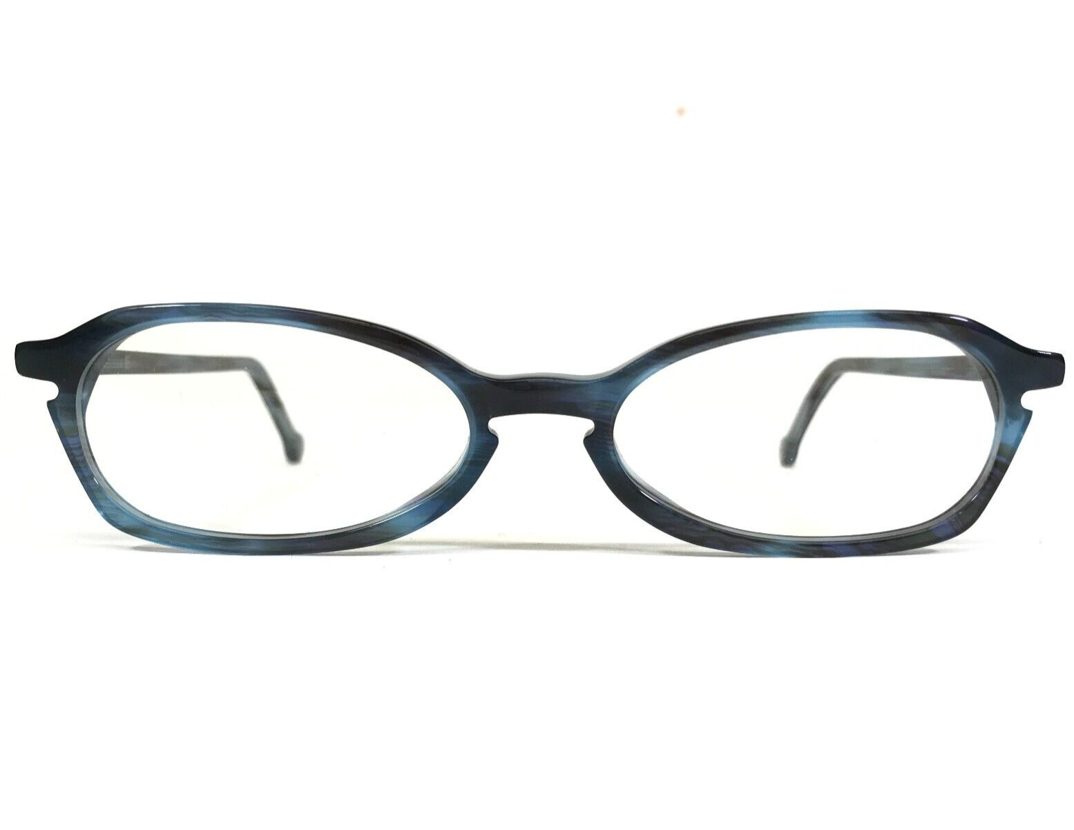 Vintage La Eyeworks Brille Rahmen PESKY 677 Blau Schildplatt Rund 48-17-140 - $79.19