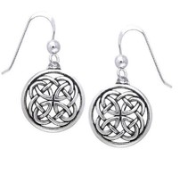 Jewelry Trends Sterling Silver Celtic Unity Knot Woven Dangle Earrings - £33.13 GBP