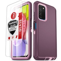 For Galaxy A03S Case, A03S Phone Case With [2 Pack] Tempered Glass Scree... - £19.65 GBP