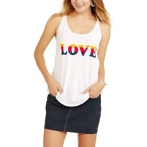 No Boundaries Juniors Graphic Braided Back Tank Love Size LARGE New - £9.27 GBP