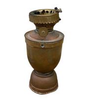 Antique Brass Kerosene Oil Lamp Gatco Slotted Flat Top Screen Burner Made in USA image 3