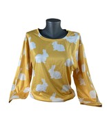 NWOT Yellow and White Women&#39;s Easter Bunny Rabbit Baby Shower Shirt Size... - $10.84 CAD