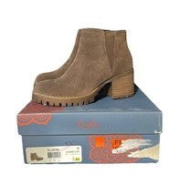 Carlos by Carlos Santana Gill Ankle Boot Brown Suede Zip Bootie Women&#39;s ... - $44.55