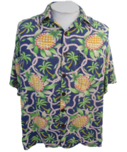 Mango Moon vintage Men Hawaiian camp shirt XL pit to pit 25.5 luau tropical - £18.49 GBP