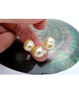 3 BEAUTIFUL AAA RARE BURMA SOUTH SEA 11.3-11.5mm GOLD CULTURED PEARLS *L... - $111.27