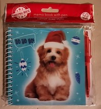 Christmas House 50 Sheets Holographic Dog Memo Book with Pen Stocking St... - $4.85