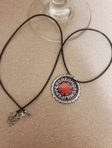 Red hot chilli pepper music group  necklace on wax cord leather like w/c... - $5.50