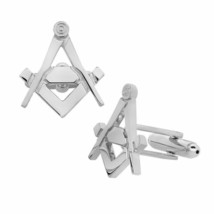 Masons Cufflinks Compass And Square Emblem Freemasons Mason Masonic W Gift Bag - £9.60 GBP
