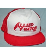 Vintage ALLIED GATOR Mobile Shears Mesh Snapback Trucker HAT CAP Constru... - €10,13 EUR