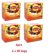 4 x box Lipton Forest Fruit Flavor Tea 4 x20 Silk Pyramid Bags Box - £39.30 GBP