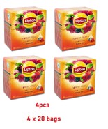 4 x box Lipton Forest Fruit Flavor Tea 4 x20 Silk Pyramid Bags Box - $68.95 CAD