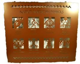 Lazart Native American Symbols  24 inch Metal Decorative Laser Wall Art Rustic - £51.92 GBP