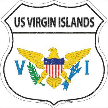 US Virgin Islands Country Flag Highway Shield Metal Sign HS-448