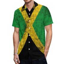 Mondxflaur Jamaica Flag Button Down Shirts for Men Short Sleeve Pocket C... - £20.74 GBP